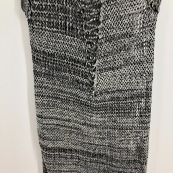 IRO Paris Grey Yarn plunging V neck sleeveless bodycon knit mini dress size  2 - Picture 12 of 14